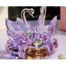 Nouveau Design - Belle boîte à musique Purple Crystal Swan pour le cadeau de souvenirs de mariage 2015
